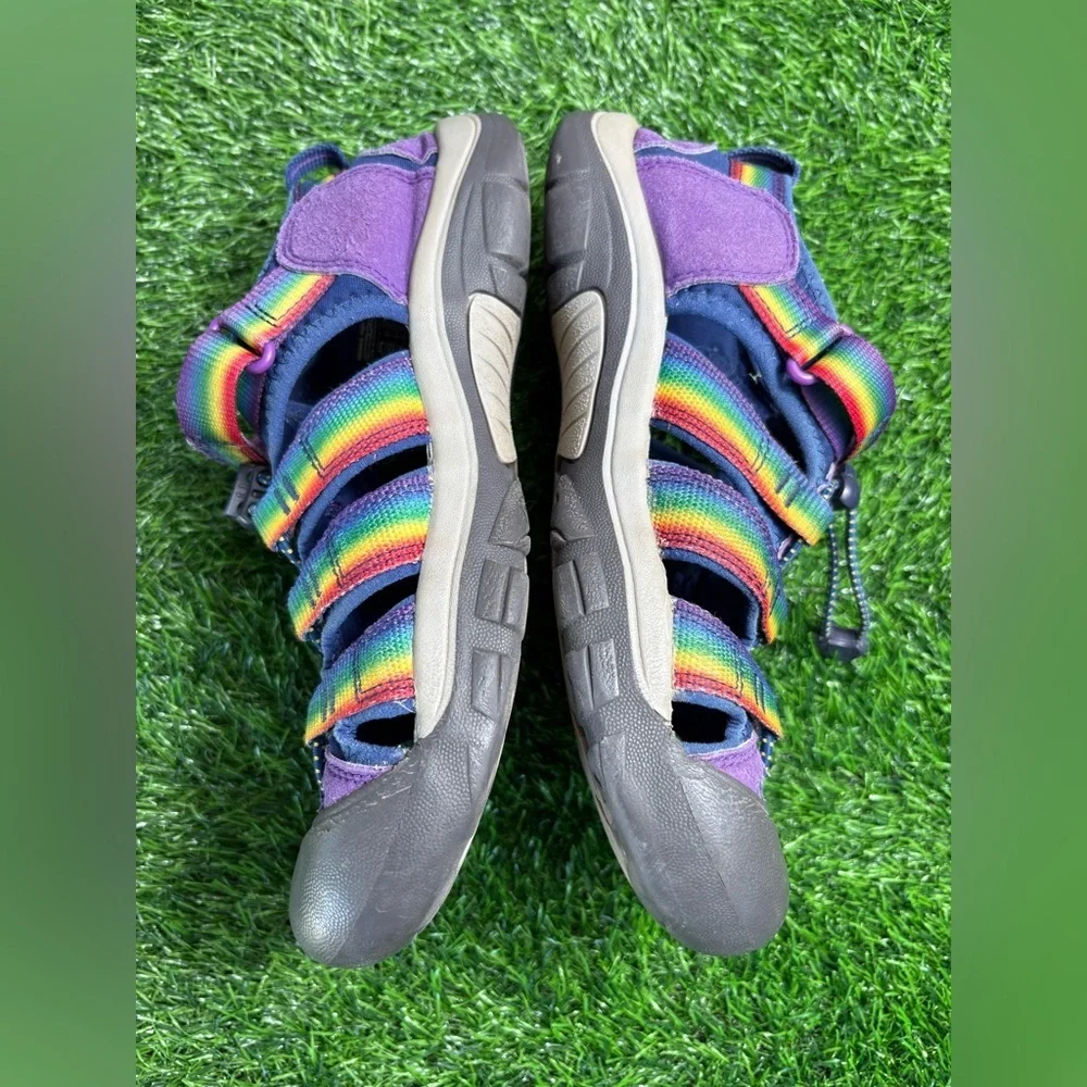 Keen Big Kids’ Newport H2 Sandals-Size: 4-Multi-Color-Preowned, Very Good Cond.